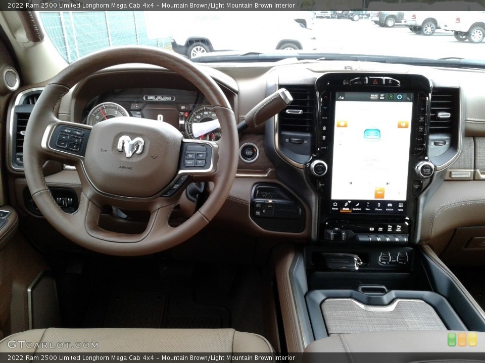 Mountain Brown/Light Mountain Brown Interior Dashboard for the 2022 Ram 2500 Limited Longhorn Mega Cab 4x4 #143142177