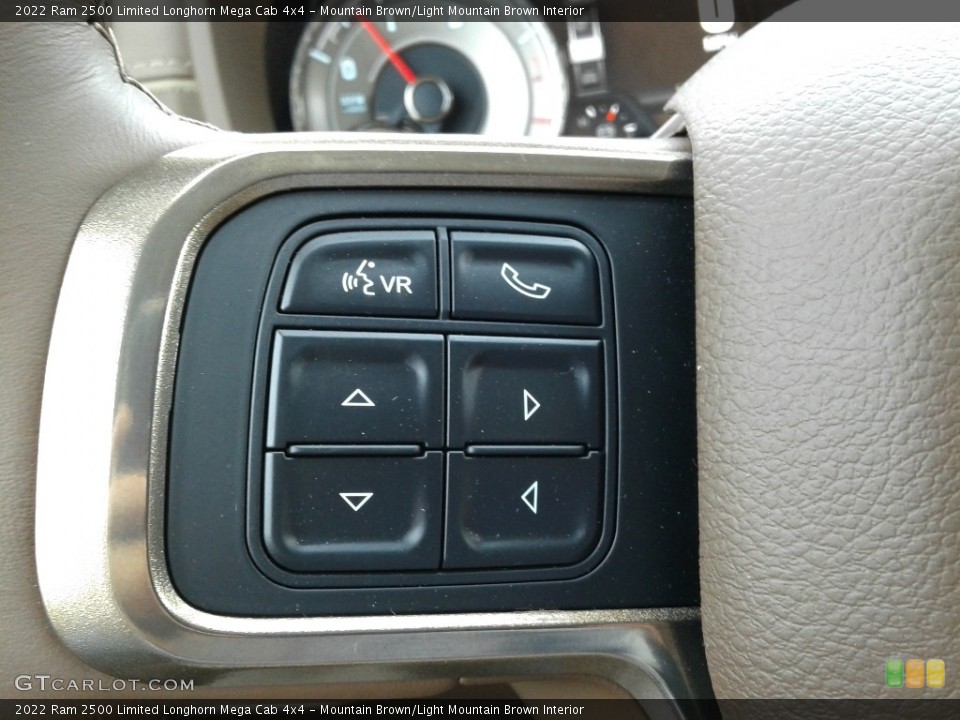 Mountain Brown/Light Mountain Brown Interior Steering Wheel for the 2022 Ram 2500 Limited Longhorn Mega Cab 4x4 #143142192