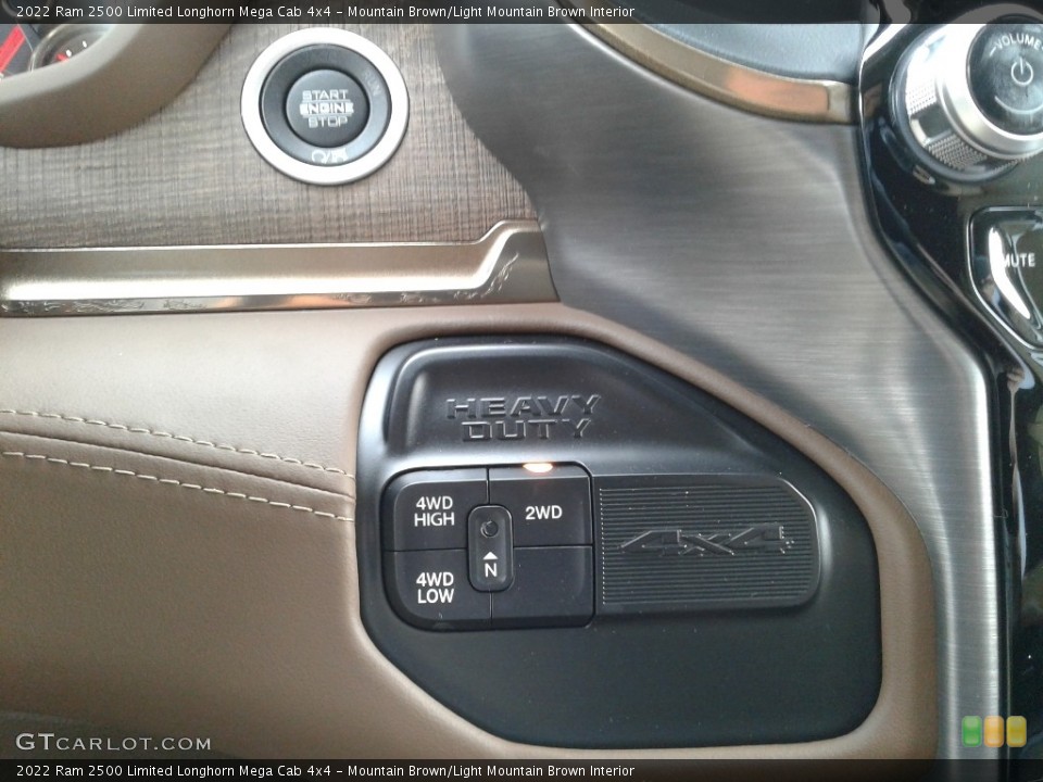 Mountain Brown/Light Mountain Brown Interior Controls for the 2022 Ram 2500 Limited Longhorn Mega Cab 4x4 #143142249