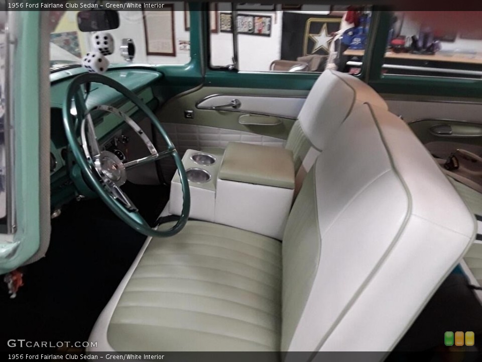 Green/White Interior Photo for the 1956 Ford Fairlane Club Sedan #143142537