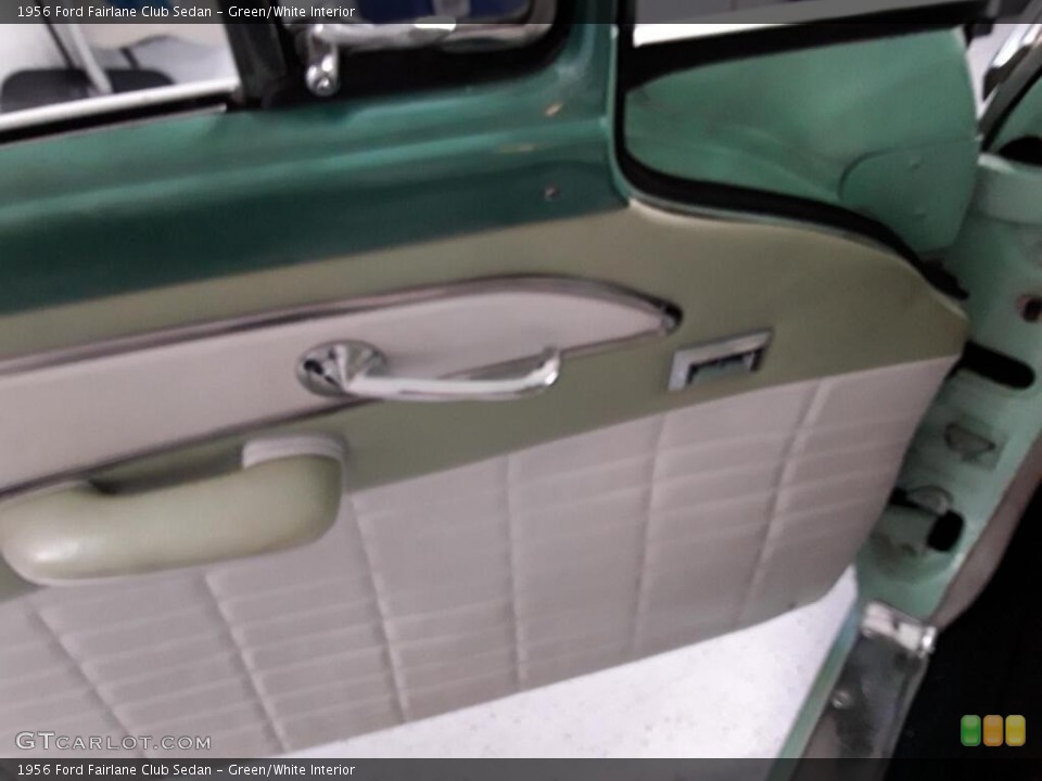Green/White Interior Door Panel for the 1956 Ford Fairlane Club Sedan #143142561