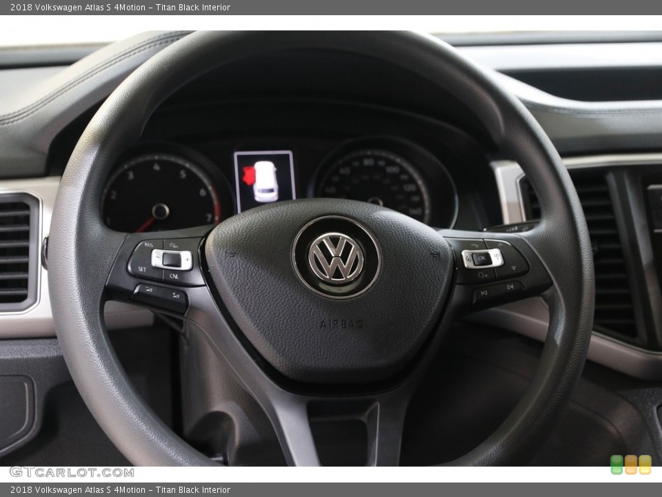 Titan Black Interior Steering Wheel for the 2018 Volkswagen Atlas S 4Motion #143145661