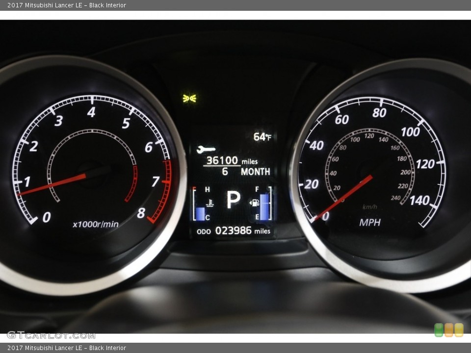 Black Interior Gauges for the 2017 Mitsubishi Lancer LE #143146222