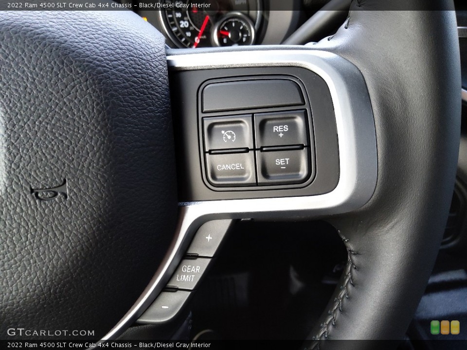 Black/Diesel Gray Interior Steering Wheel for the 2022 Ram 4500 SLT Crew Cab 4x4 Chassis #143149707