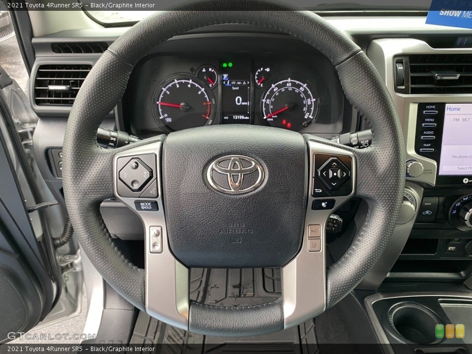 Black/Graphite Interior Steering Wheel for the 2021 Toyota 4Runner SR5 #143150160