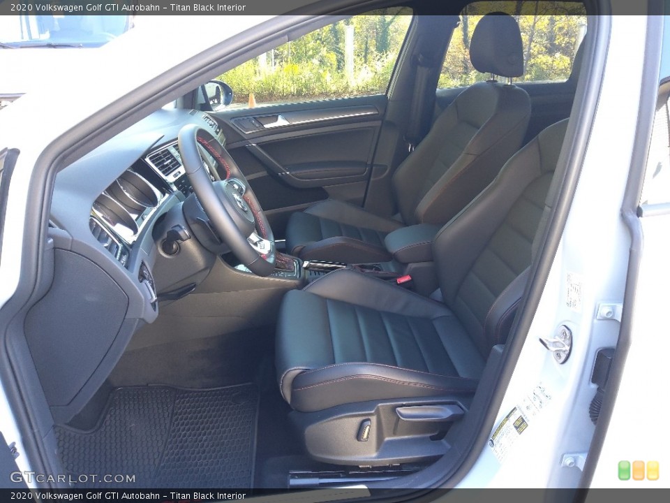 Titan Black Interior Front Seat for the 2020 Volkswagen Golf GTI Autobahn #143155830