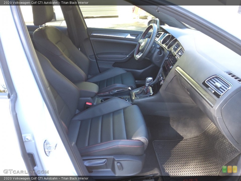 Titan Black Interior Front Seat for the 2020 Volkswagen Golf GTI Autobahn #143155956