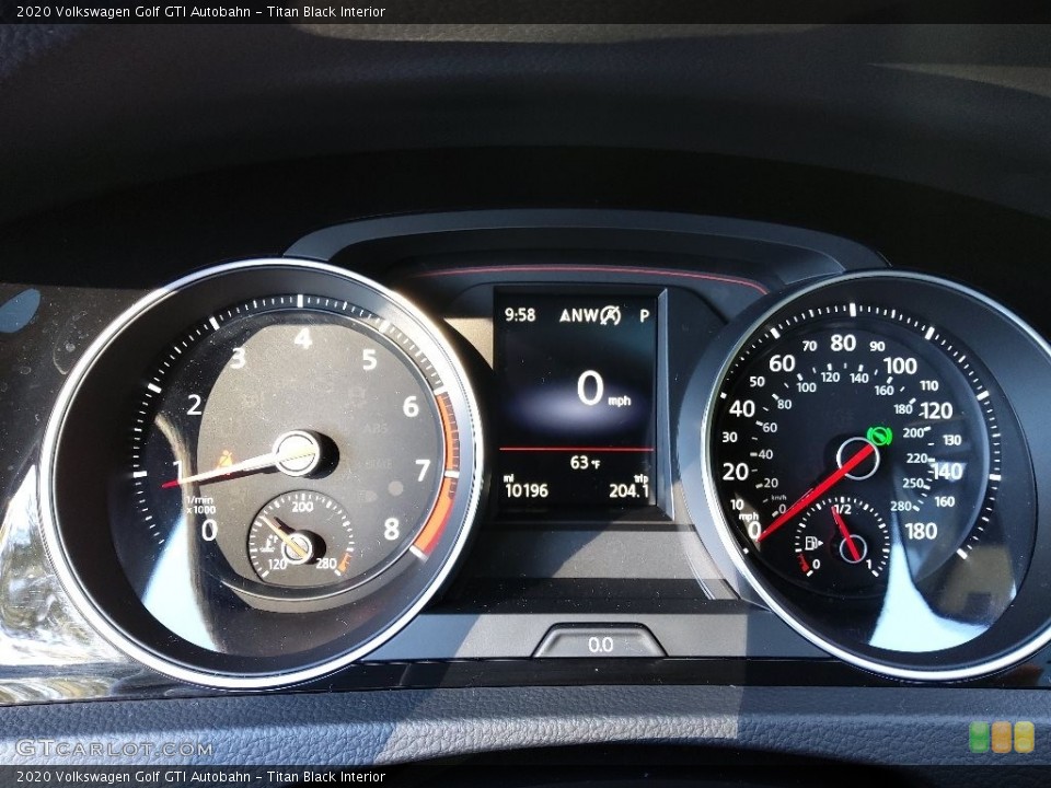 Titan Black Interior Gauges for the 2020 Volkswagen Golf GTI Autobahn #143156058