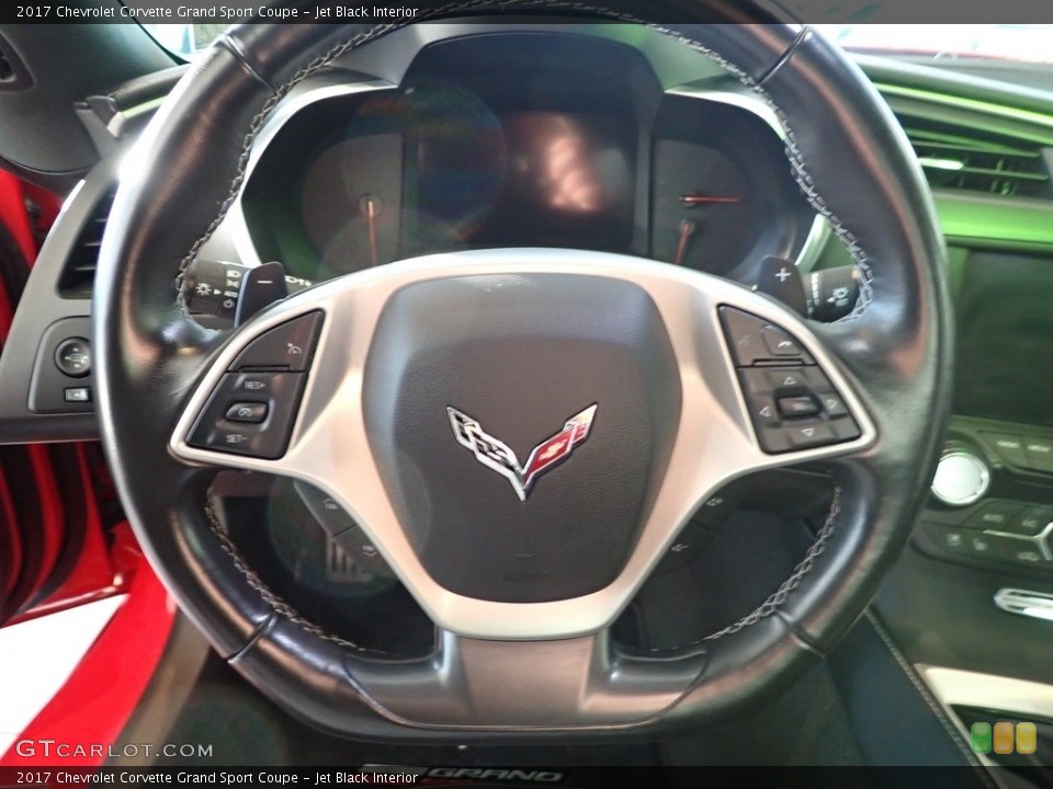 Jet Black Interior Steering Wheel for the 2017 Chevrolet Corvette Grand Sport Coupe #143157336