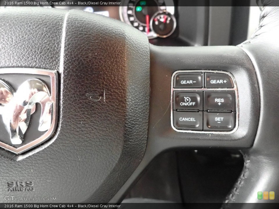 Black/Diesel Gray Interior Steering Wheel for the 2016 Ram 1500 Big Horn Crew Cab 4x4 #143158380