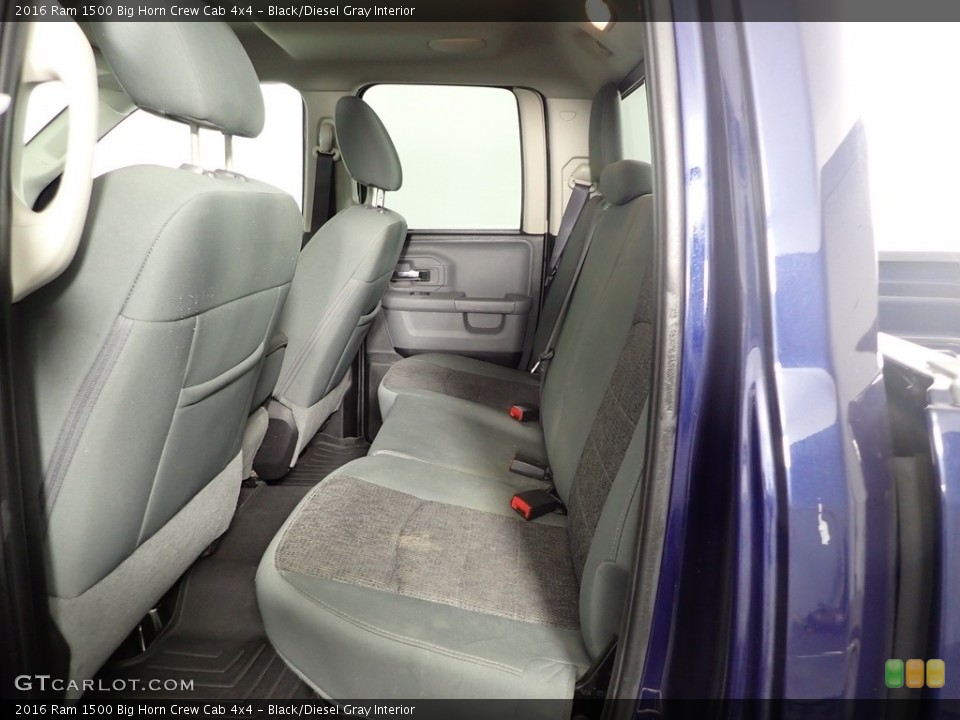 Black/Diesel Gray Interior Rear Seat for the 2016 Ram 1500 Big Horn Crew Cab 4x4 #143158467
