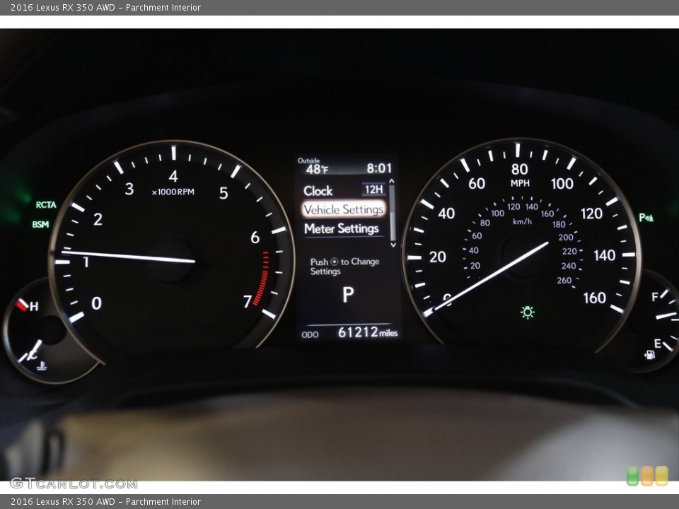 Parchment Interior Gauges for the 2016 Lexus RX 350 AWD #143158650
