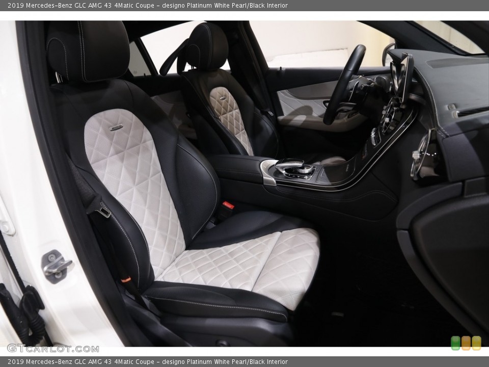 designo Platinum White Pearl/Black Interior Front Seat for the 2019 Mercedes-Benz GLC AMG 43 4Matic Coupe #143160785