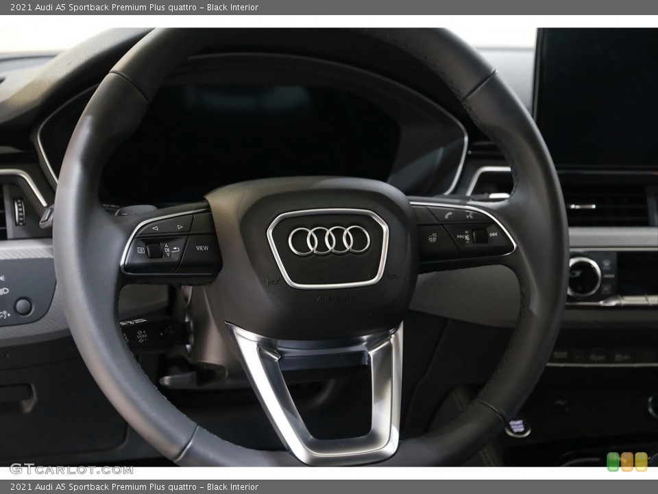 Black Interior Steering Wheel for the 2021 Audi A5 Sportback Premium Plus quattro #143161055