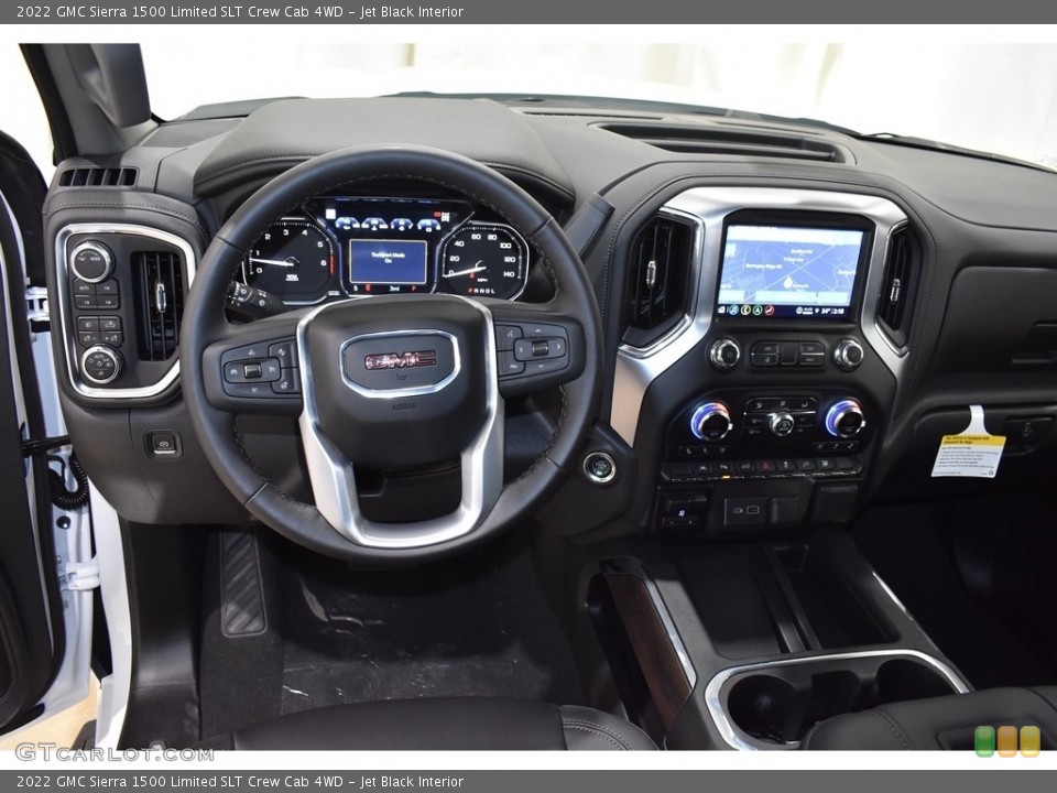 Jet Black Interior Dashboard for the 2022 GMC Sierra 1500 Limited SLT Crew Cab 4WD #143161337