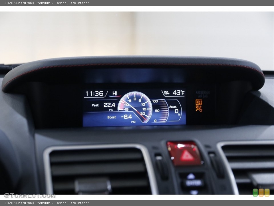 Carbon Black Interior Gauges for the 2020 Subaru WRX Premium #143162462