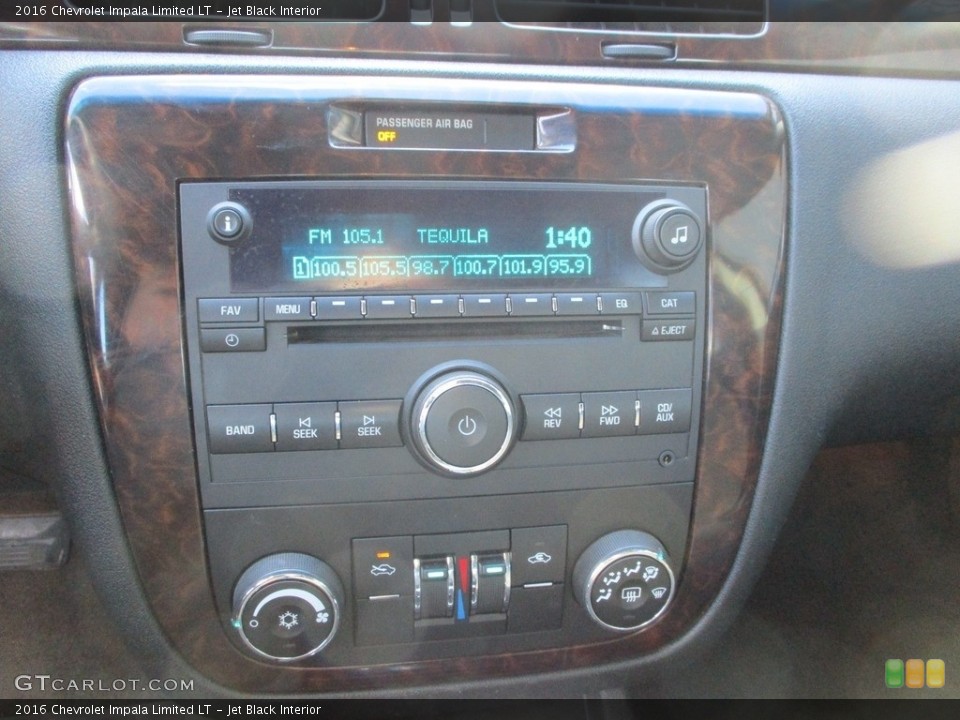 Jet Black Interior Controls for the 2016 Chevrolet Impala Limited LT #143163095