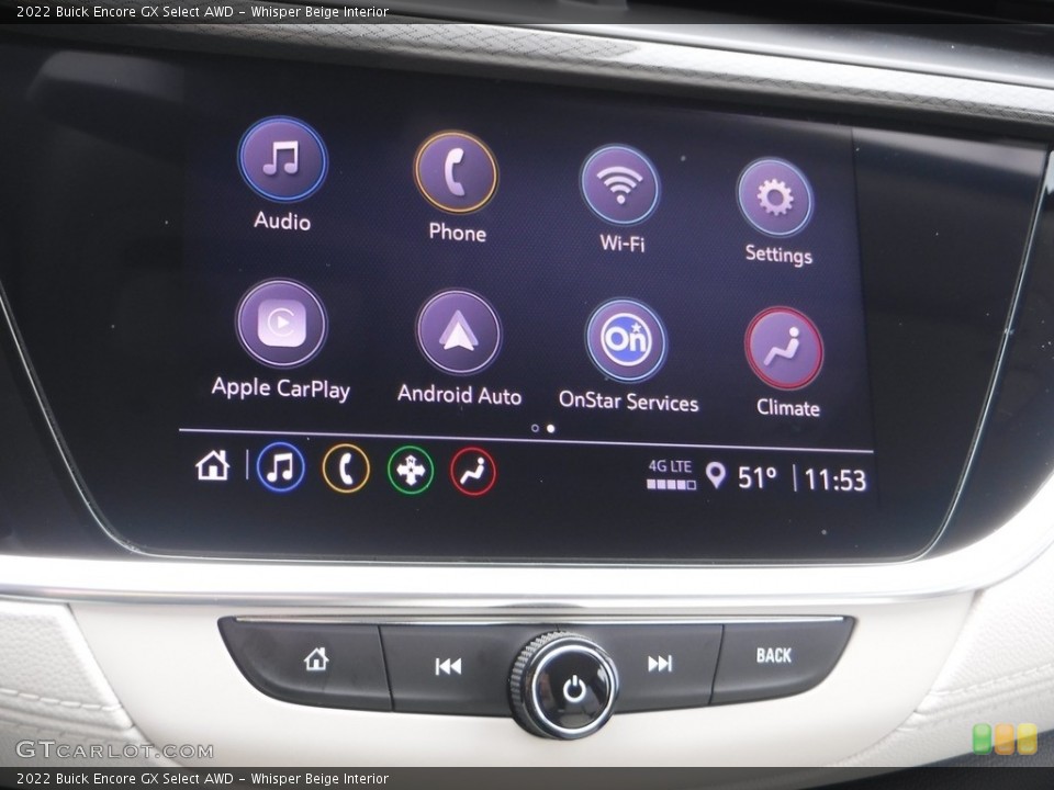 Whisper Beige Interior Controls for the 2022 Buick Encore GX Select AWD #143163545