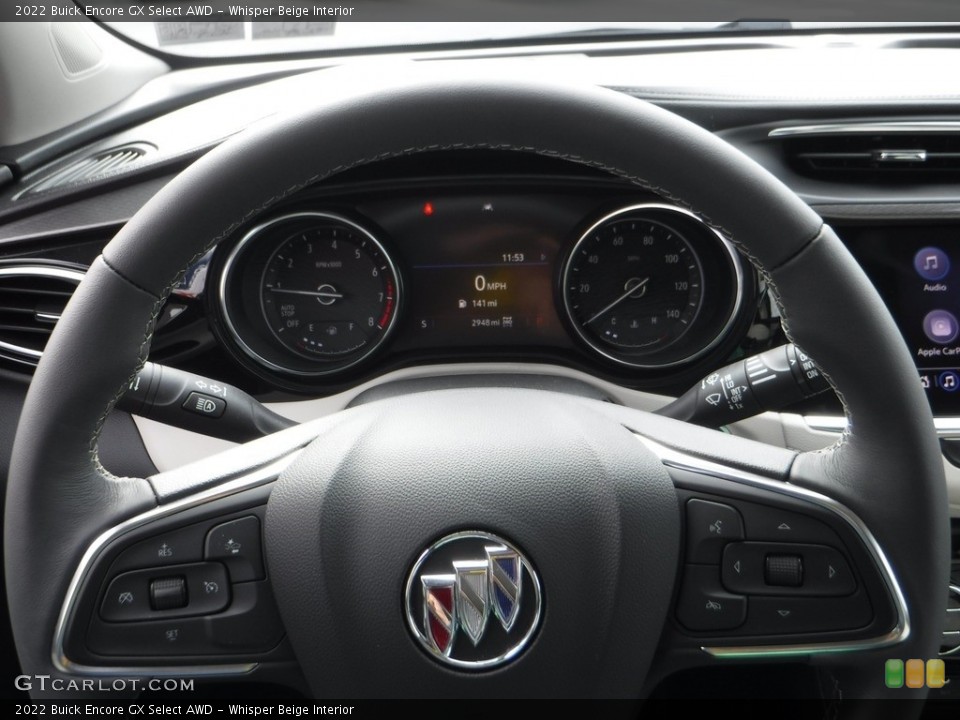 Whisper Beige Interior Steering Wheel for the 2022 Buick Encore GX Select AWD #143163629