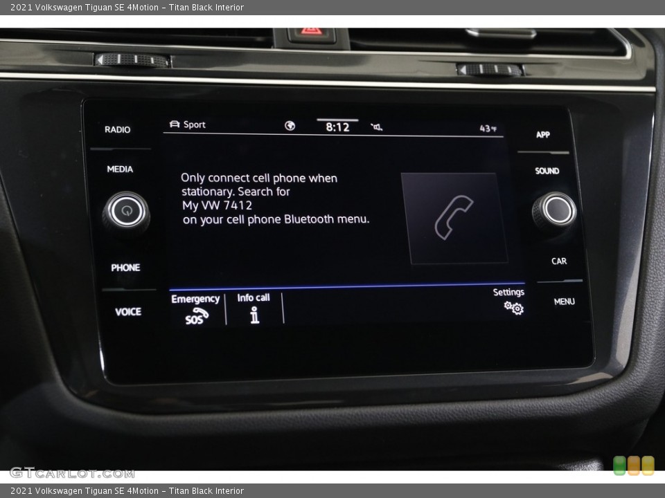Titan Black Interior Controls for the 2021 Volkswagen Tiguan SE 4Motion #143167353