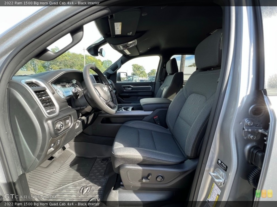 Black Interior Front Seat for the 2022 Ram 1500 Big Horn Quad Cab 4x4 #143169426