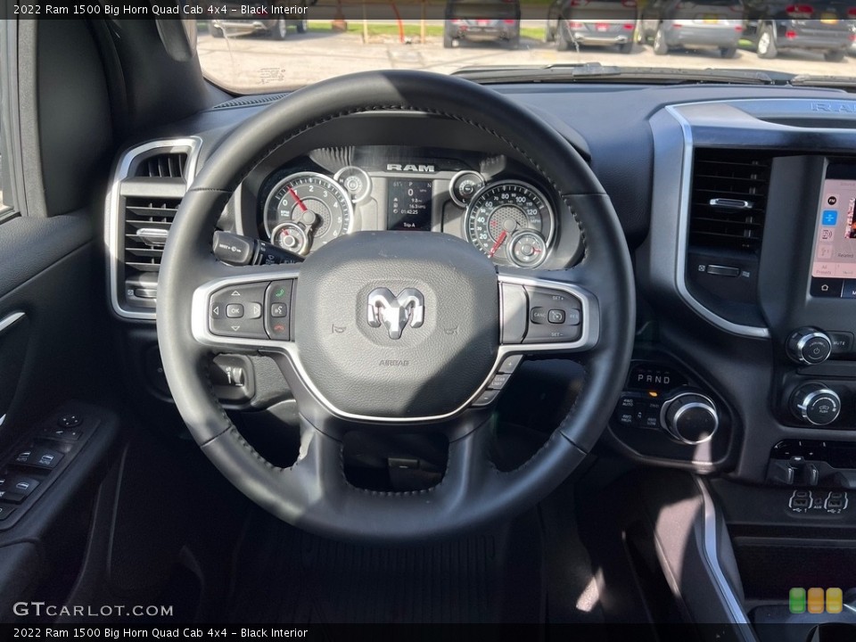 Black Interior Steering Wheel for the 2022 Ram 1500 Big Horn Quad Cab 4x4 #143169498