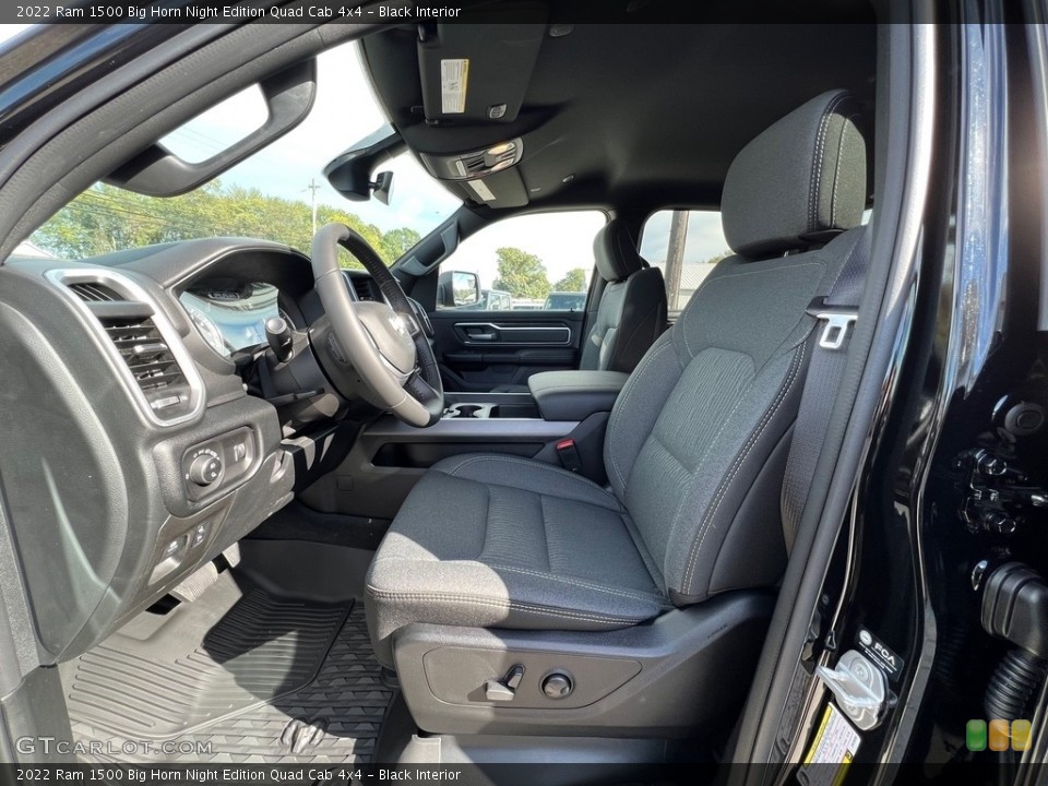 Black Interior Front Seat for the 2022 Ram 1500 Big Horn Night Edition Quad Cab 4x4 #143169709