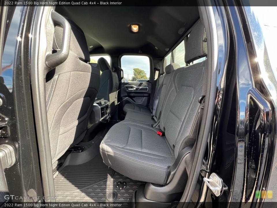 Black Interior Rear Seat for the 2022 Ram 1500 Big Horn Night Edition Quad Cab 4x4 #143169733