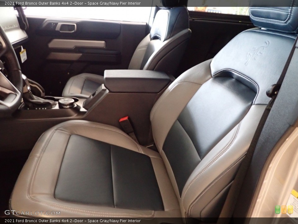 Space Gray/Navy Pier Interior Front Seat for the 2021 Ford Bronco Outer Banks 4x4 2-Door #143170171