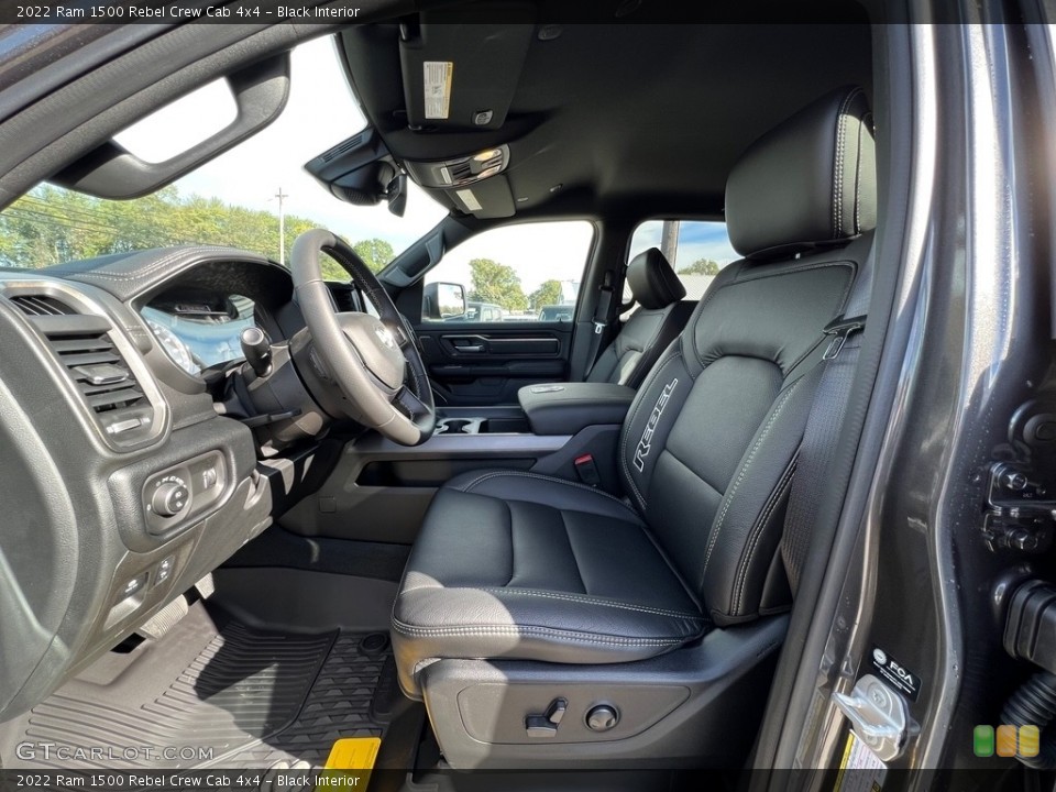 Black Interior Front Seat for the 2022 Ram 1500 Rebel Crew Cab 4x4 #143171221