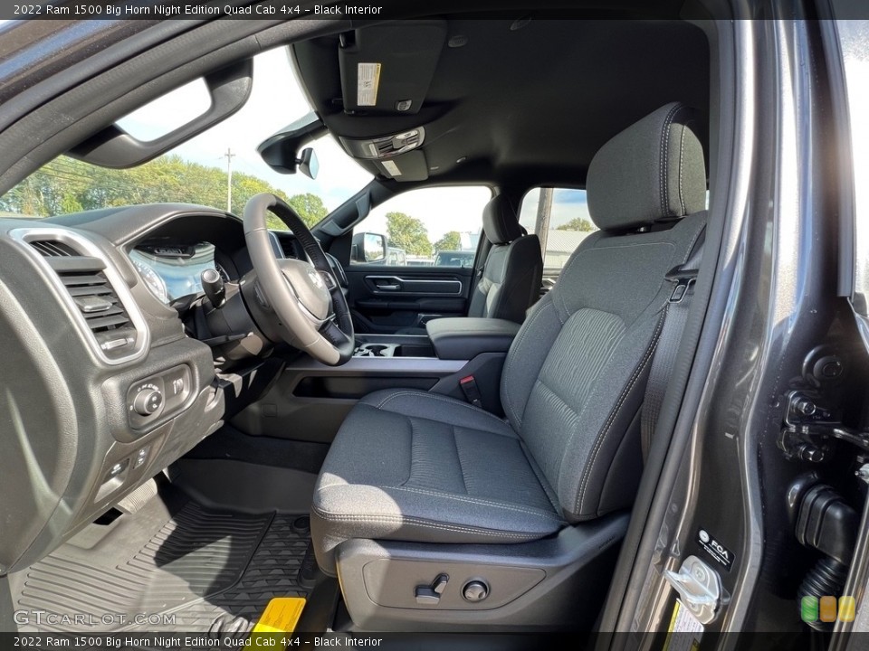 Black Interior Photo for the 2022 Ram 1500 Big Horn Night Edition Quad Cab 4x4 #143171503