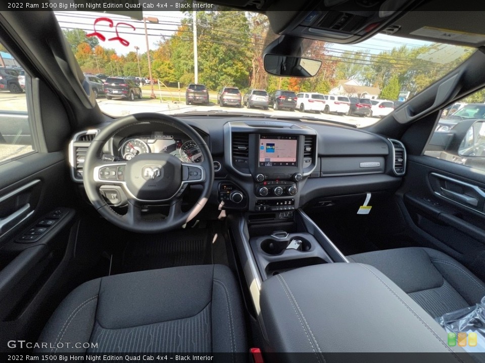 Black Interior Photo for the 2022 Ram 1500 Big Horn Night Edition Quad Cab 4x4 #143171557