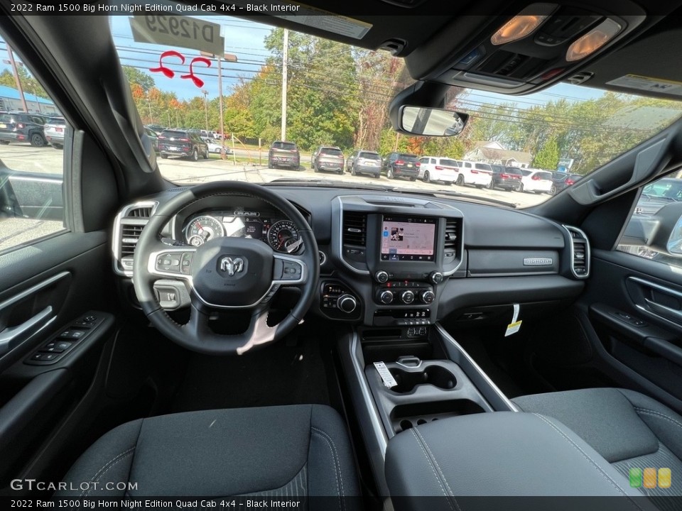 Black Interior Front Seat for the 2022 Ram 1500 Big Horn Night Edition Quad Cab 4x4 #143171836