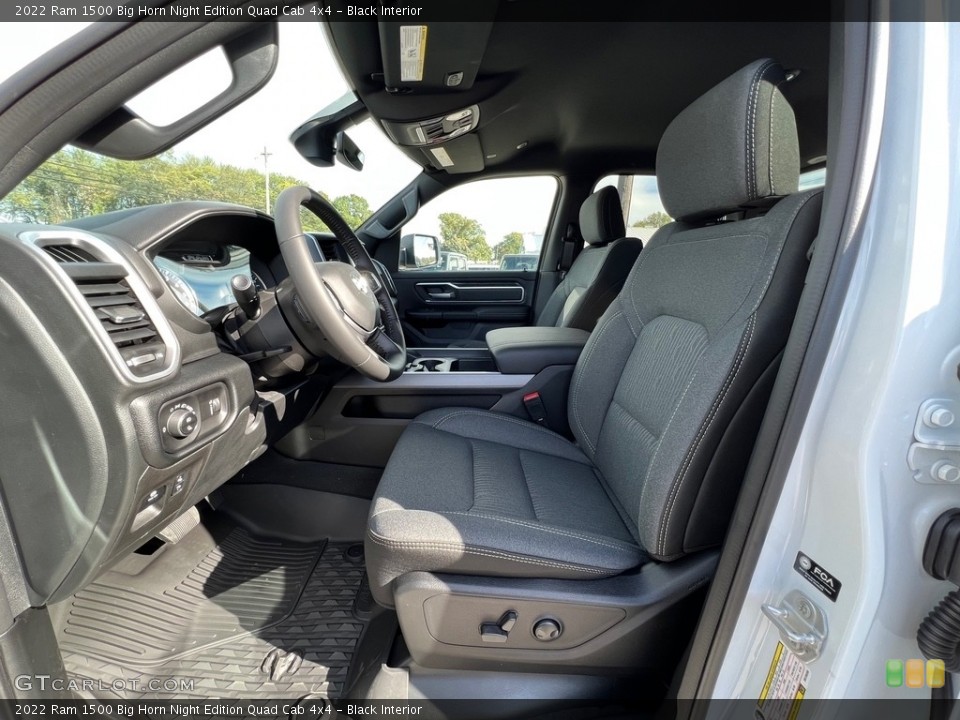 Black Interior Front Seat for the 2022 Ram 1500 Big Horn Night Edition Quad Cab 4x4 #143172919