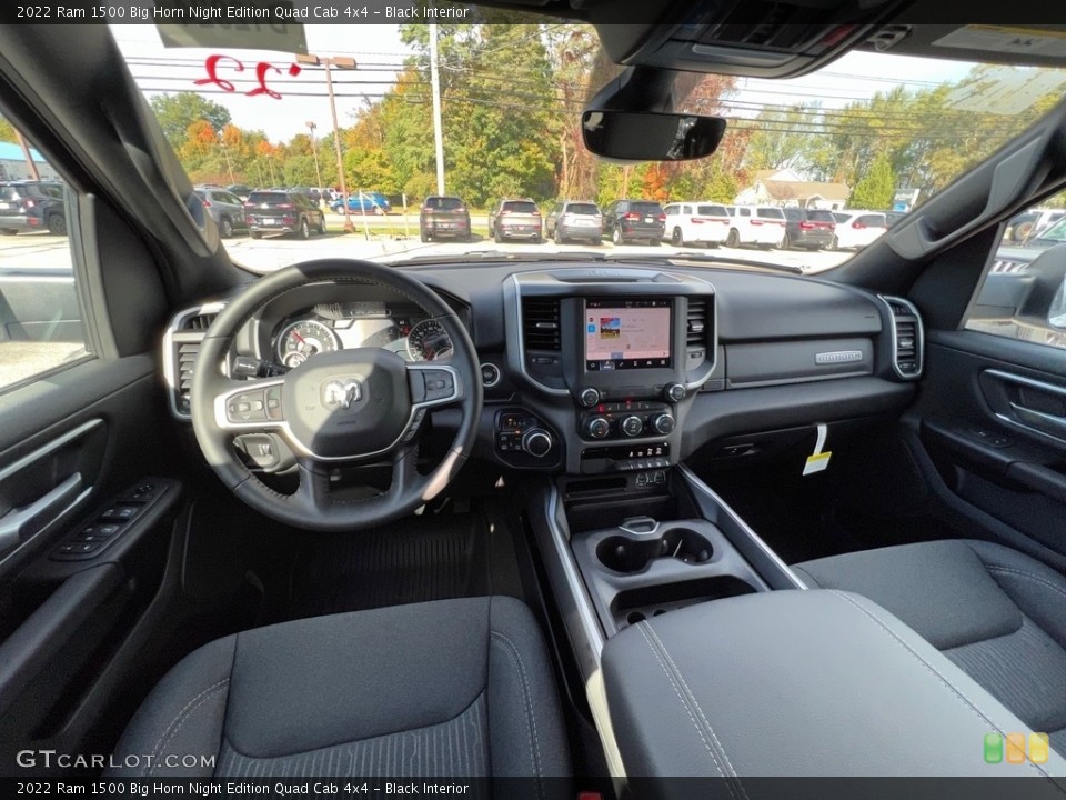 Black Interior Front Seat for the 2022 Ram 1500 Big Horn Night Edition Quad Cab 4x4 #143172976
