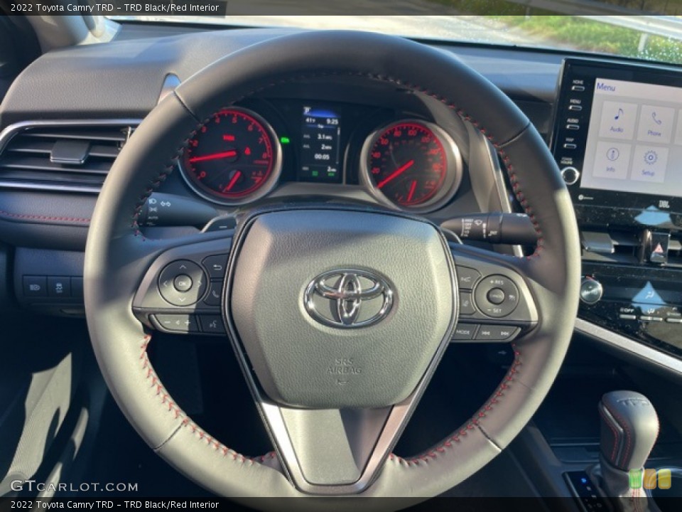 TRD Black/Red Interior Steering Wheel for the 2022 Toyota Camry TRD #143173465