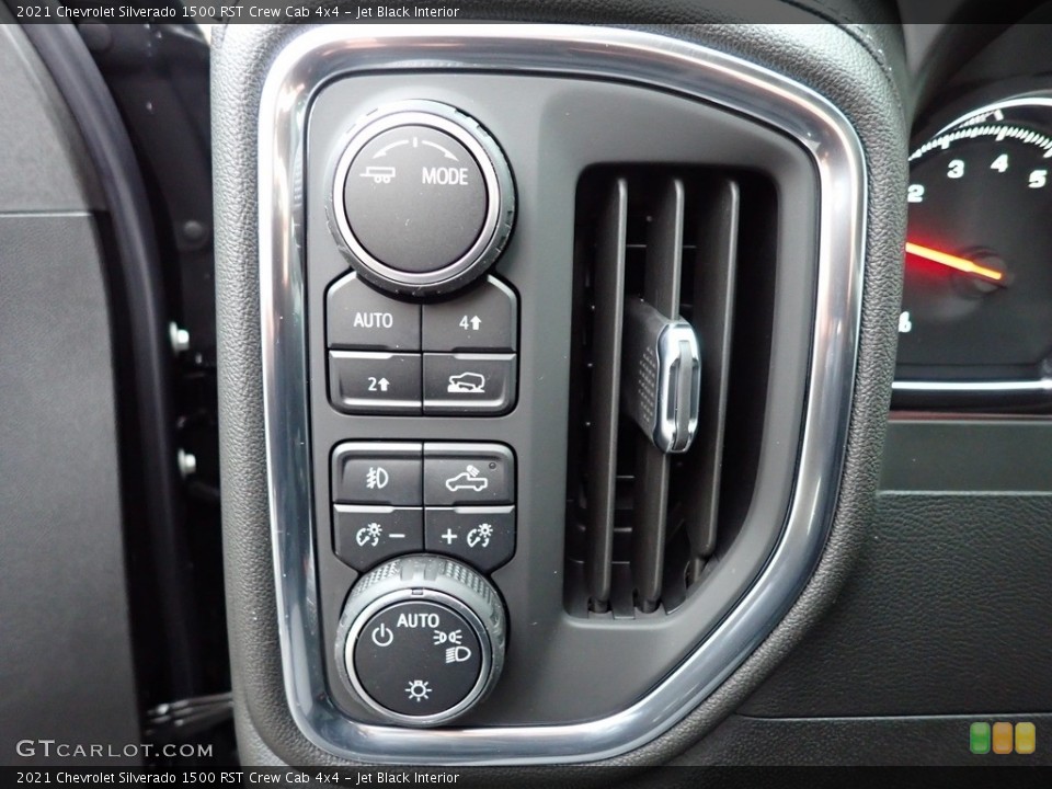 Jet Black Interior Controls for the 2021 Chevrolet Silverado 1500 RST Crew Cab 4x4 #143173592