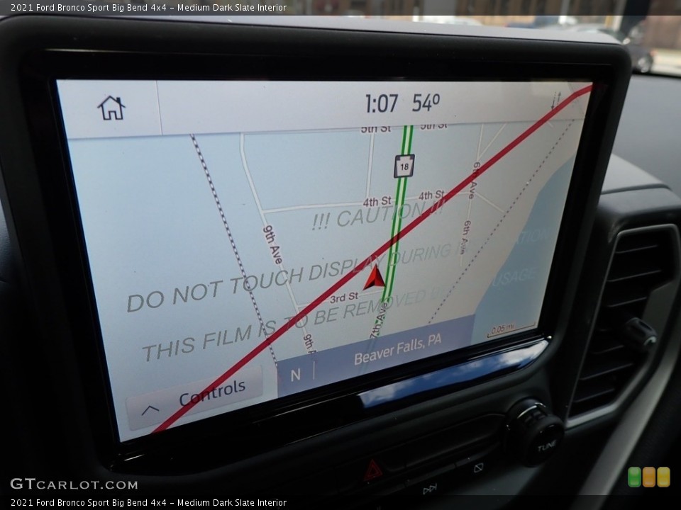 Medium Dark Slate Interior Navigation for the 2021 Ford Bronco Sport Big Bend 4x4 #143174098