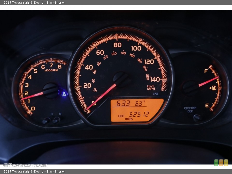 Black Interior Gauges for the 2015 Toyota Yaris 3-Door L #143174251
