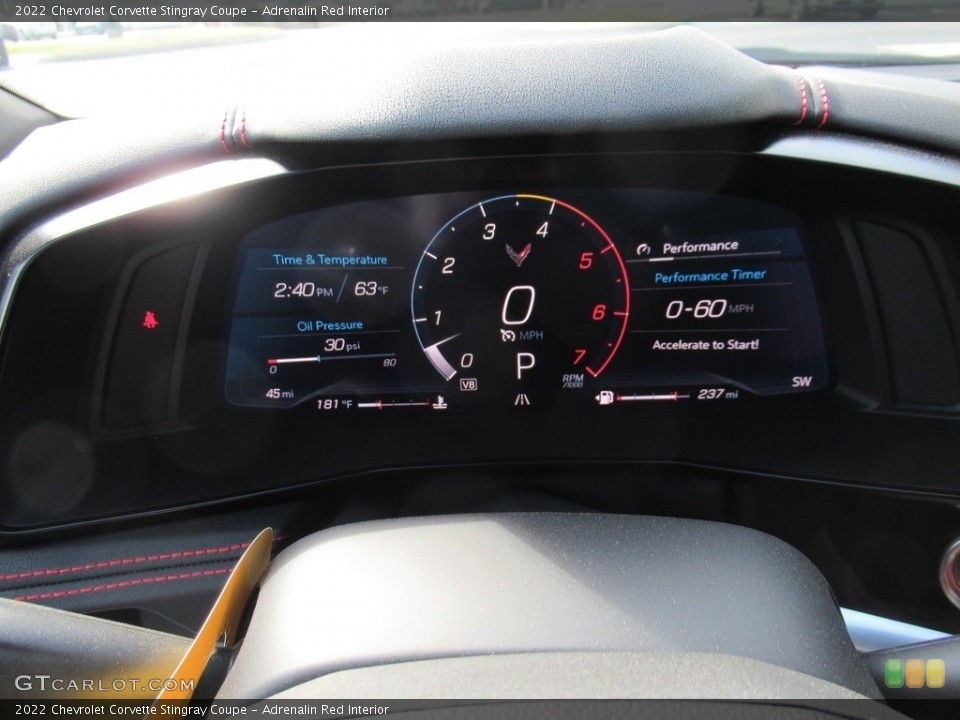 Adrenalin Red Interior Gauges for the 2022 Chevrolet Corvette Stingray Coupe #143176541