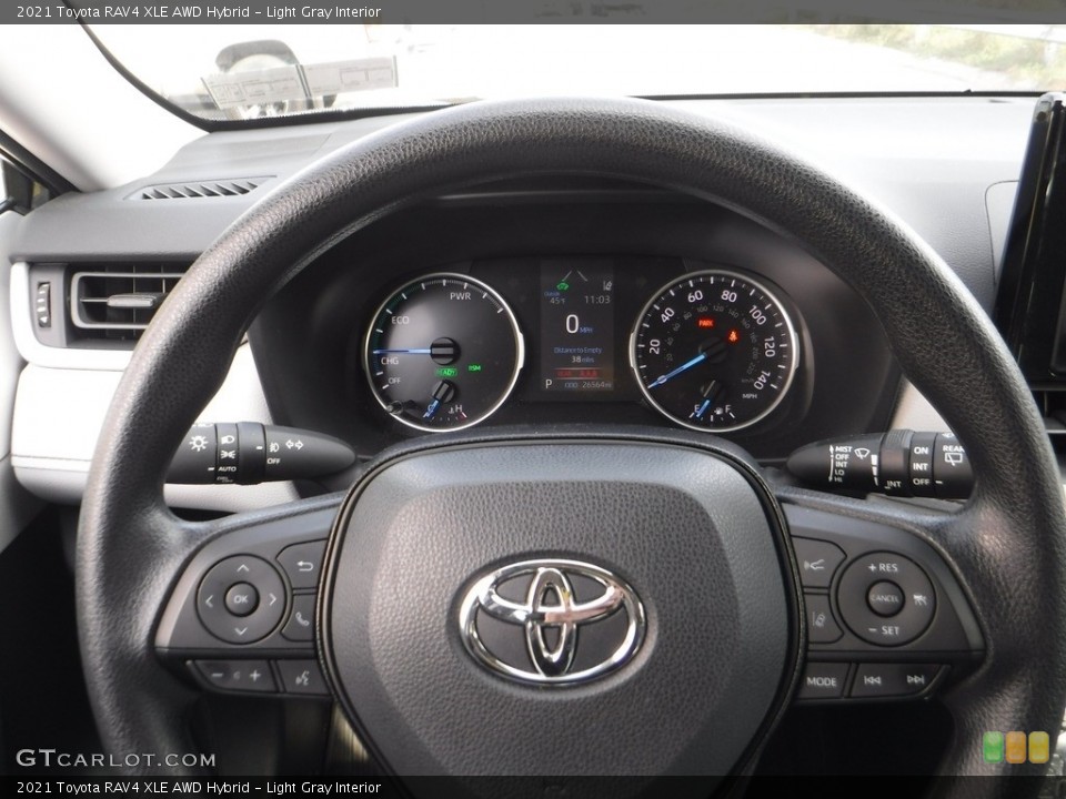 Light Gray Interior Steering Wheel for the 2021 Toyota RAV4 XLE AWD Hybrid #143177998