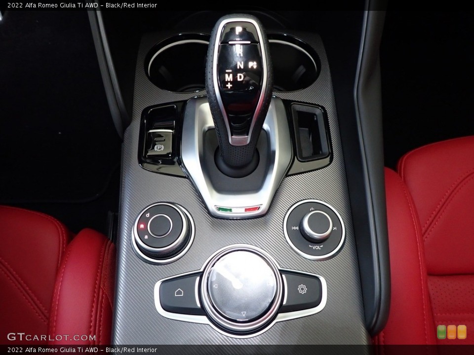 Black/Red Interior Transmission for the 2022 Alfa Romeo Giulia Ti AWD #143179855