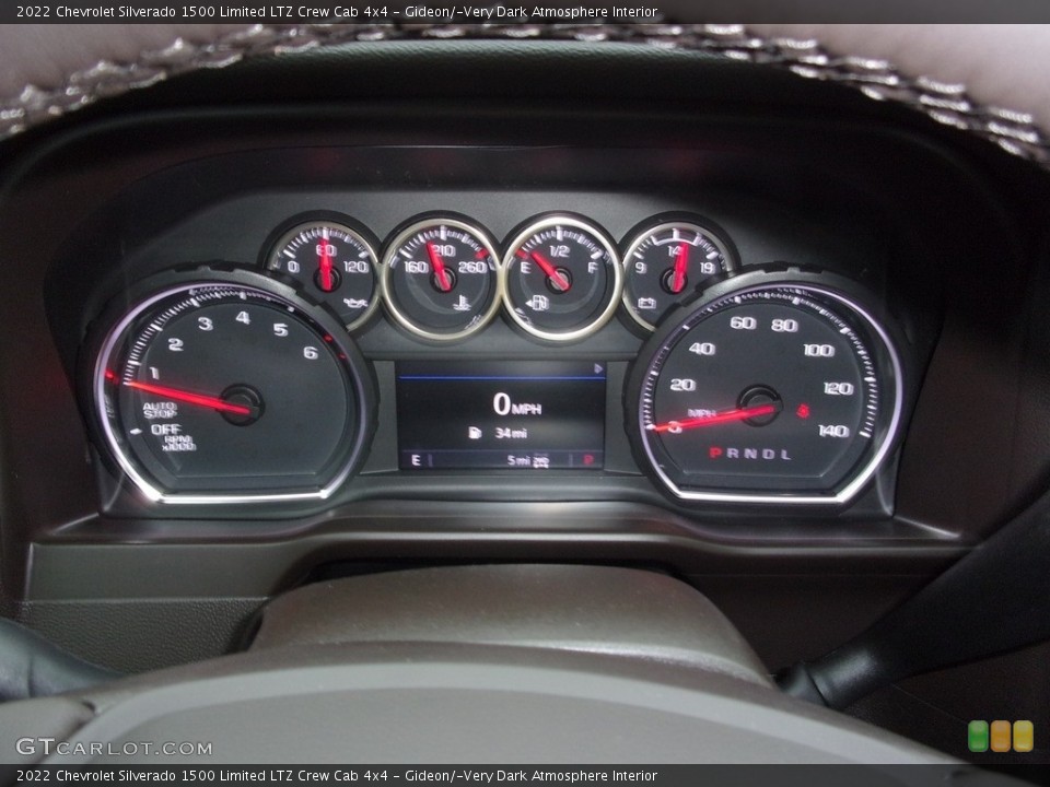 Gideon/­Very Dark Atmosphere Interior Gauges for the 2022 Chevrolet Silverado 1500 Limited LTZ Crew Cab 4x4 #143181901