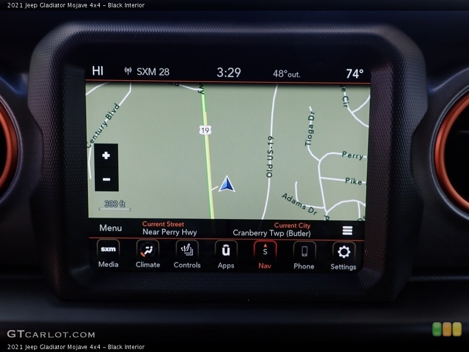 Black Interior Navigation for the 2021 Jeep Gladiator Mojave 4x4 #143182912