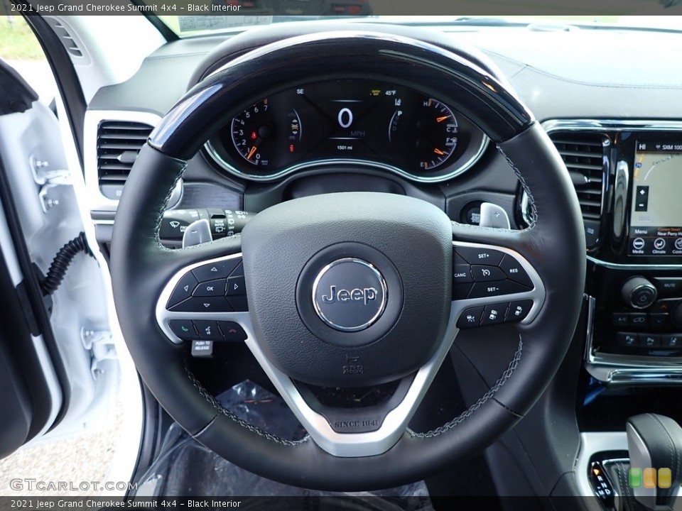 Black Interior Steering Wheel for the 2021 Jeep Grand Cherokee Summit 4x4 #143189310