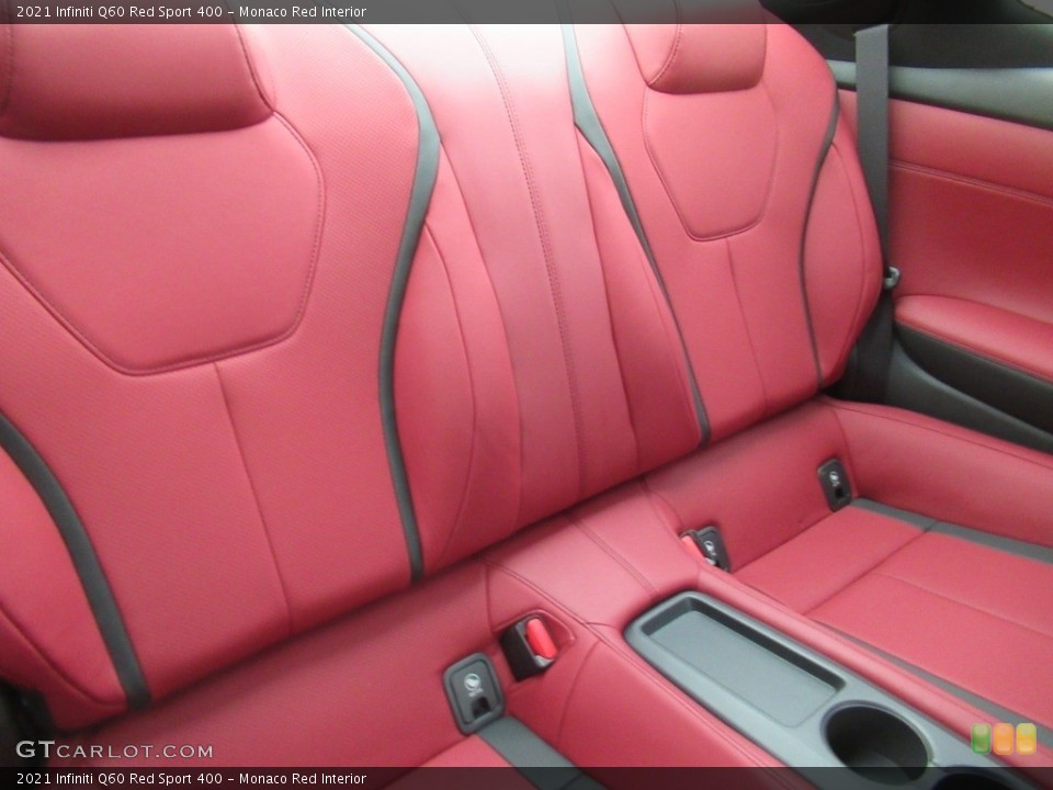 Monaco Red Interior Rear Seat for the 2021 Infiniti Q60 Red Sport 400 #143193204
