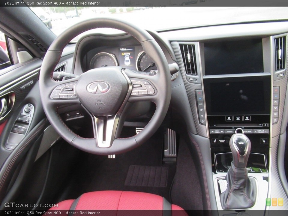 Monaco Red Interior Dashboard for the 2021 Infiniti Q60 Red Sport 400 #143193219