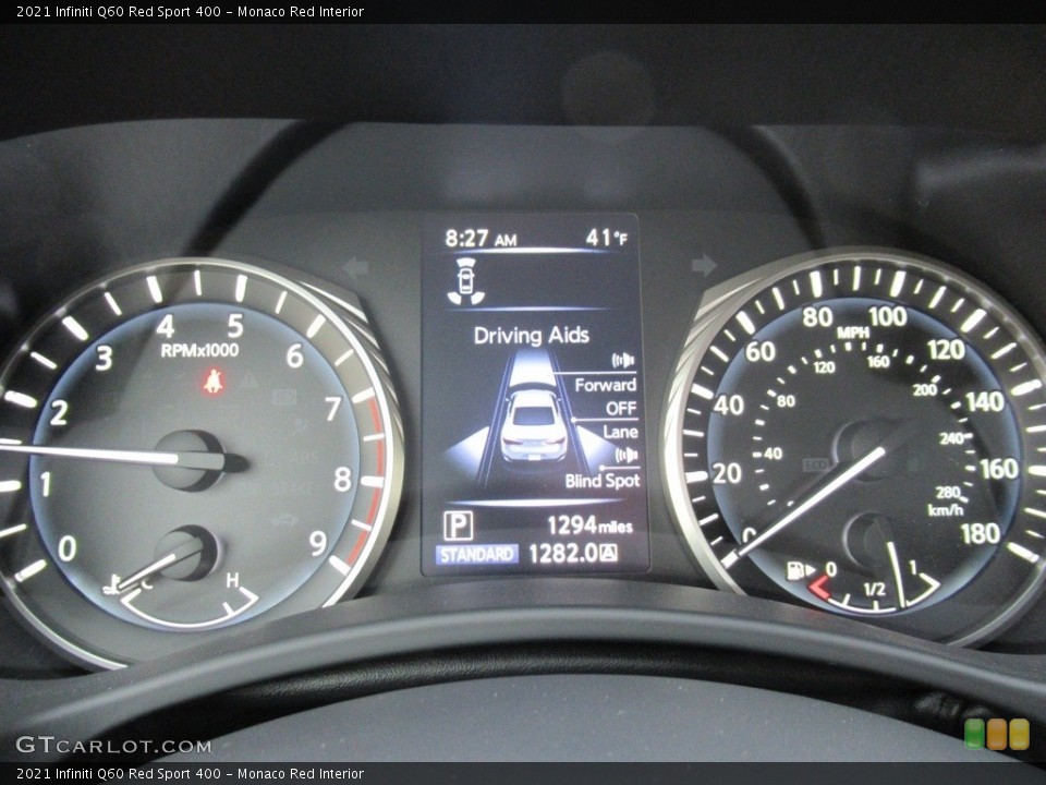 Monaco Red Interior Gauges for the 2021 Infiniti Q60 Red Sport 400 #143193234