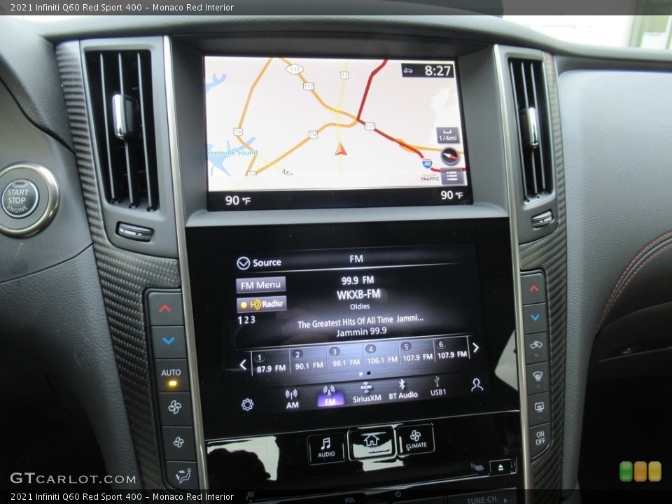 Monaco Red Interior Navigation for the 2021 Infiniti Q60 Red Sport 400 #143193246