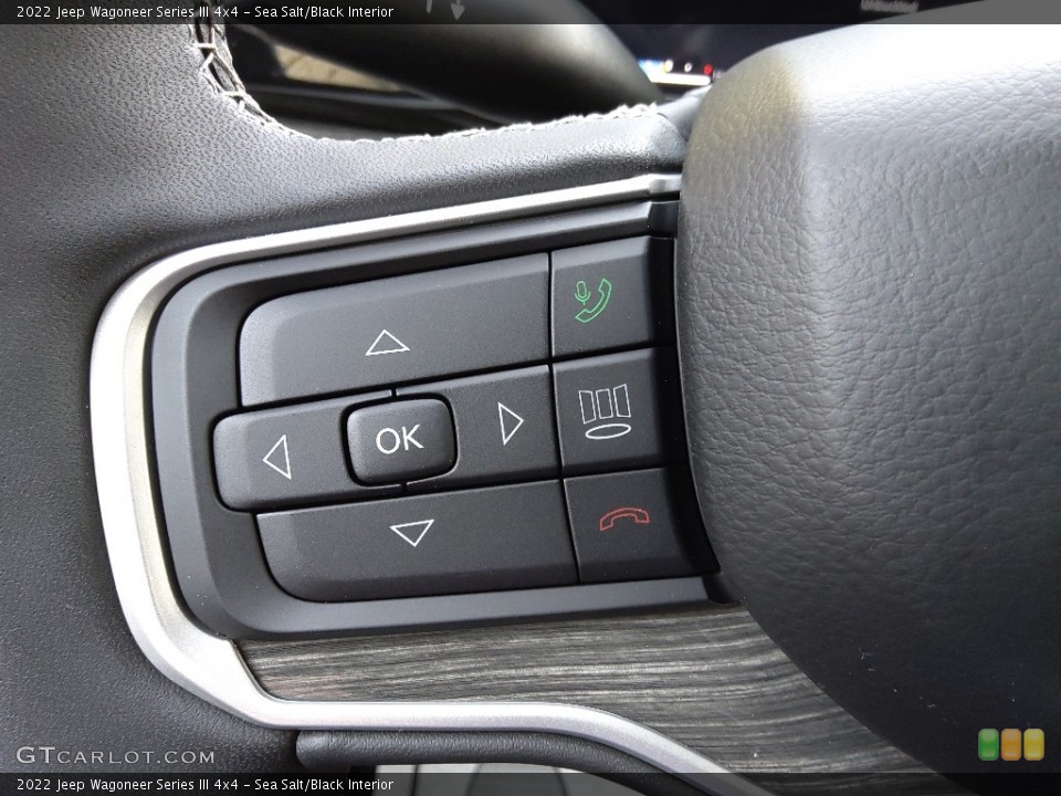 Sea Salt/Black Interior Steering Wheel for the 2022 Jeep Wagoneer Series III 4x4 #143193414